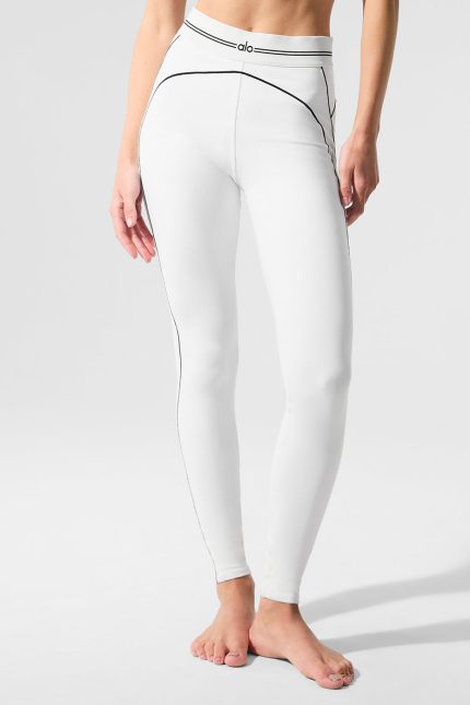 Shop the official shop of Airbrush High-Waist Heart Throb Legging - White/Black Fashion